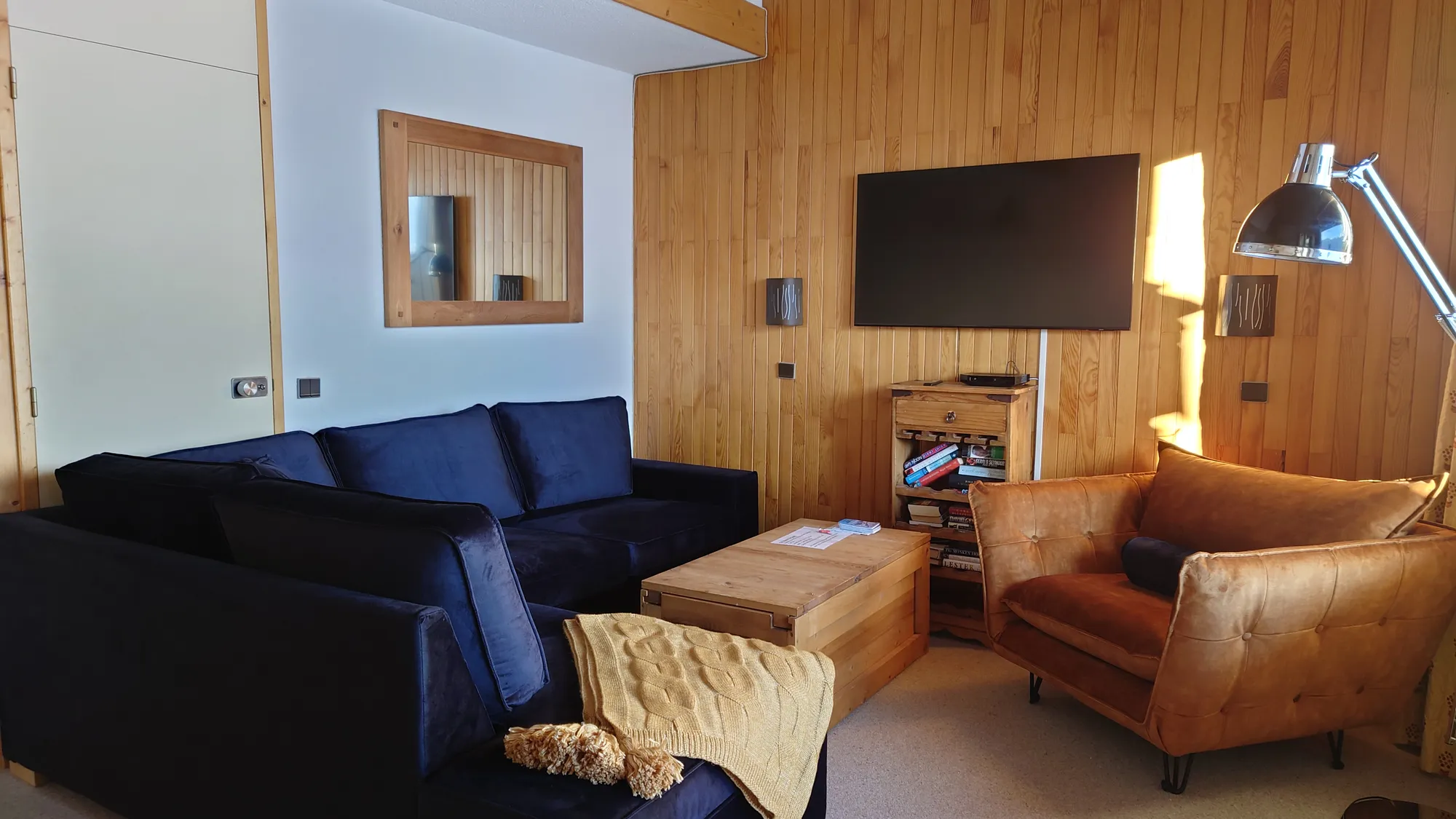 Cosy lounge area with big comfy sofa