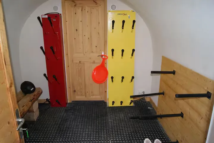 Private boot room with heated boot dryers